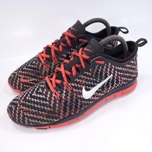 Nike Free 5.0 TR Fit 4 Athletic Running Shoe Womens Size 8 629832-005 Black Red